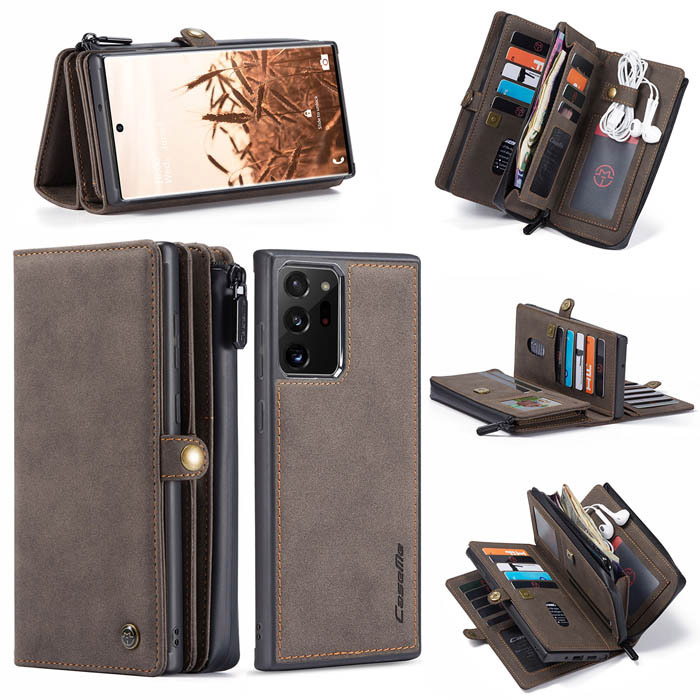 CaseMe Samsung Galaxy Note 20 Ultra Multi-Functional Wallet Case Coffee