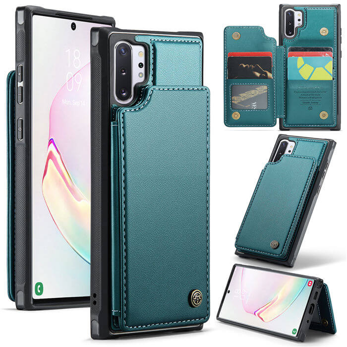 CaseMe Samsung Galaxy Note 10 Plus RFID Blocking Card Holder Case Green