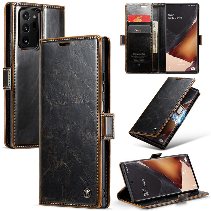CaseMe Samsung Galaxy Note 20 Ultra Wallet Magnetic Case Coffee - Click Image to Close