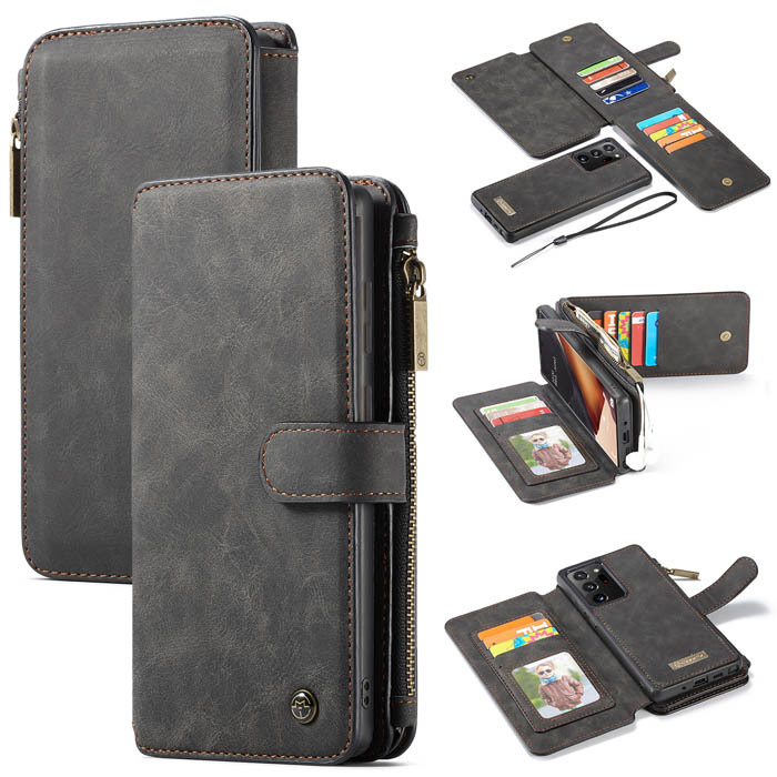 CaseMe Samsung Galaxy Note 20 Ultra Wallet Detachable Case Black