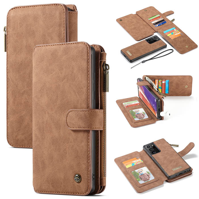 CaseMe Samsung Galaxy Note 20 Ultra Wallet Magnetic Case Brown