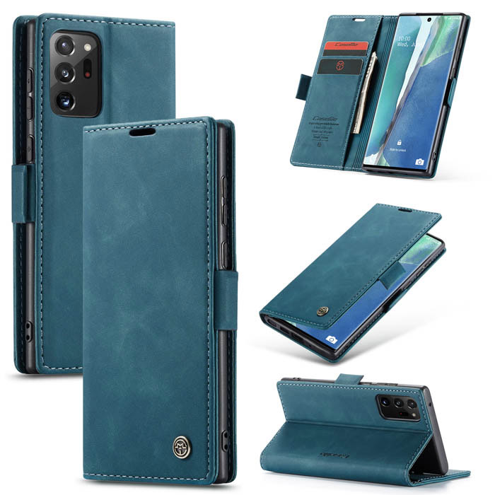 CaseMe Samsung Galaxy Note 20 Ultra Wallet Kickstand Flip Case Blue - Click Image to Close
