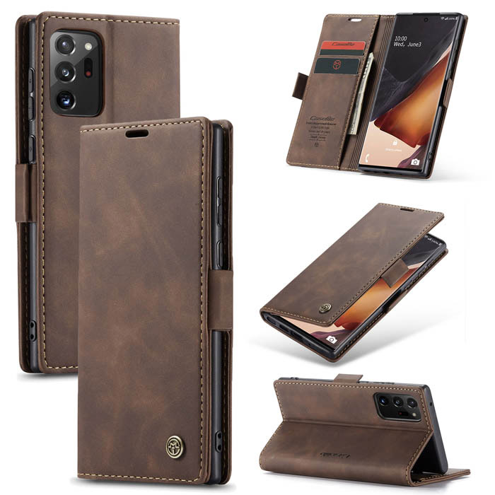 CaseMe Samsung Galaxy Note 20 Ultra Wallet Kickstand Flip Case Coffee