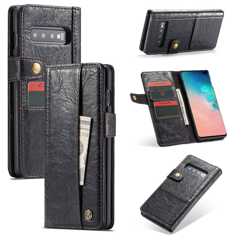 CaseMe Samsung Galaxy S10 Plus Wallet Slot Cards Case Black