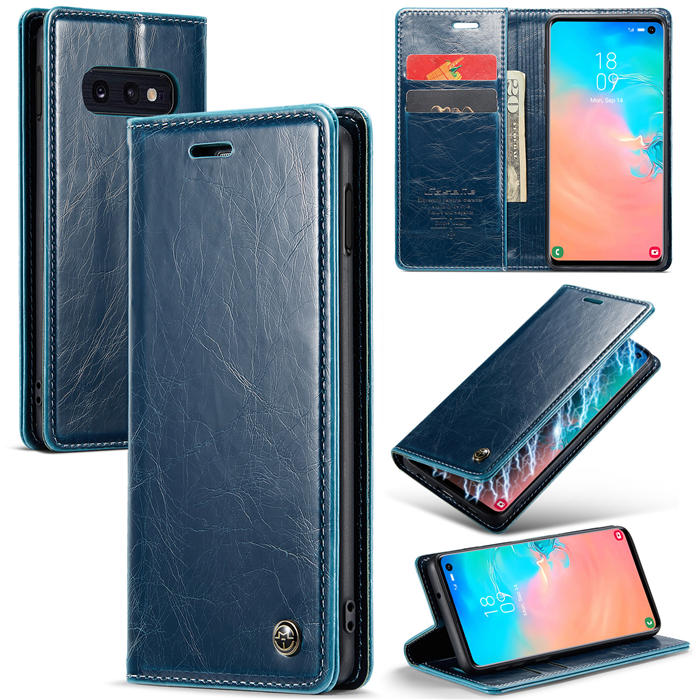 CaseMe Samsung Galaxy S10e Wallet Magnetic Case Blue