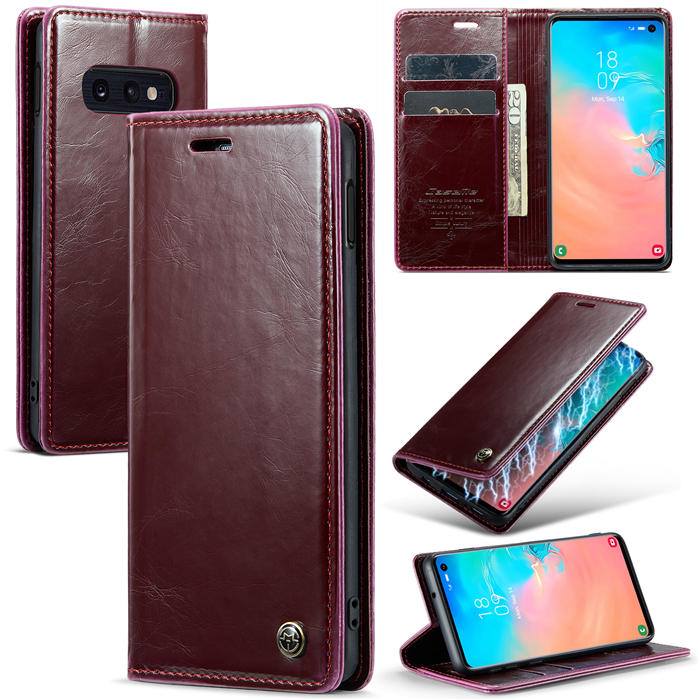 CaseMe Samsung Galaxy S10e Wallet Magnetic Case Red
