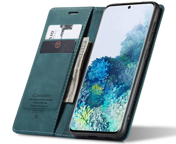 CaseMe Samsung Galaxy S20 Wallet Kickstand Magnetic Flip Leather Case