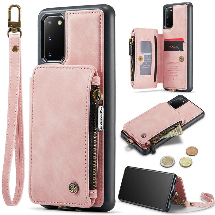 CaseMe Samsung Galaxy S20 Wallet RFID Blocking Case Pink