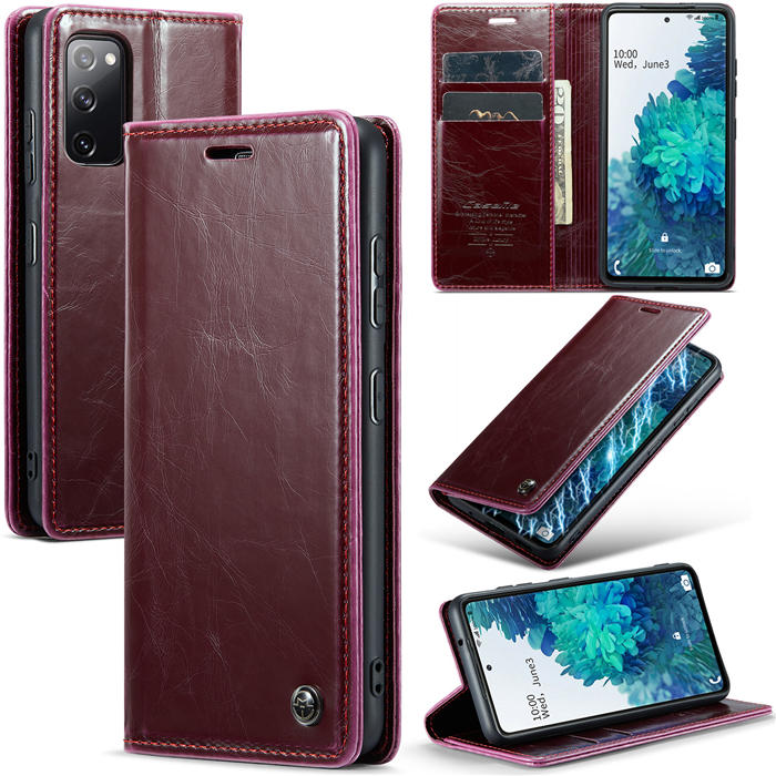CaseMe Samsung Galaxy S20 Wallet Magnetic Case Red