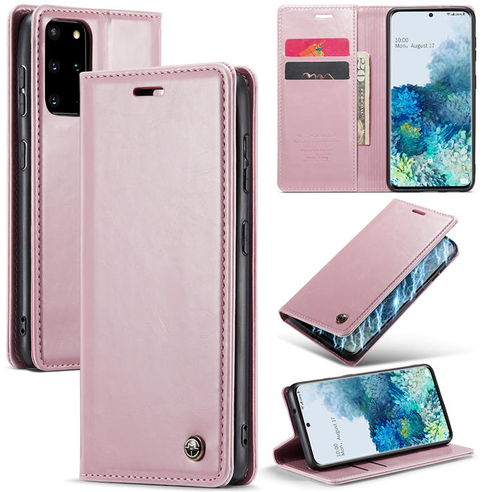 CaseMe Samsung Galaxy S20 Plus Wallet Magnetic Case Pink - Click Image to Close
