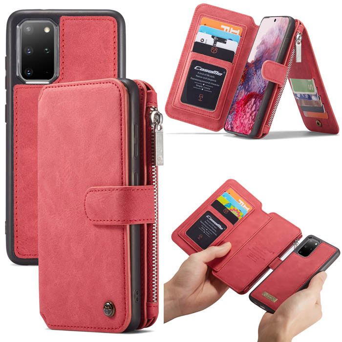 CaseMe Samsung Galaxy S20 Plus Wallet Detachable Case Red