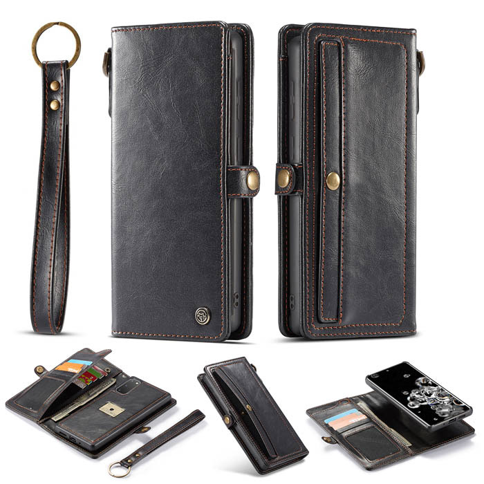 CaseMe Samsung Galaxy S20 Wallet Detachable 2 in 1 Case Black