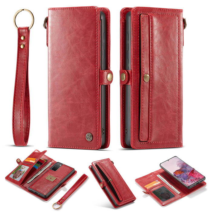 CaseMe Samsung Galaxy S20 Wallet Magnetic Detachable Case Red