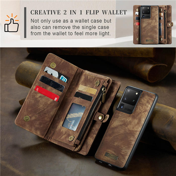 CaseMe Samsung Galaxy S20 Ultra Wallet Case with Wrist Strap