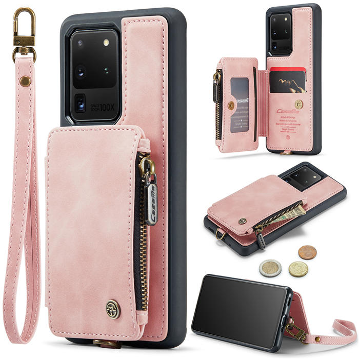 CaseMe Samsung Galaxy S20 Ultra Wallet RFID Blocking Case Pink