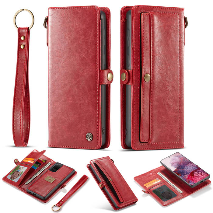 CaseMe Samsung Galaxy S20 Ultra Wallet Detachable Case Red