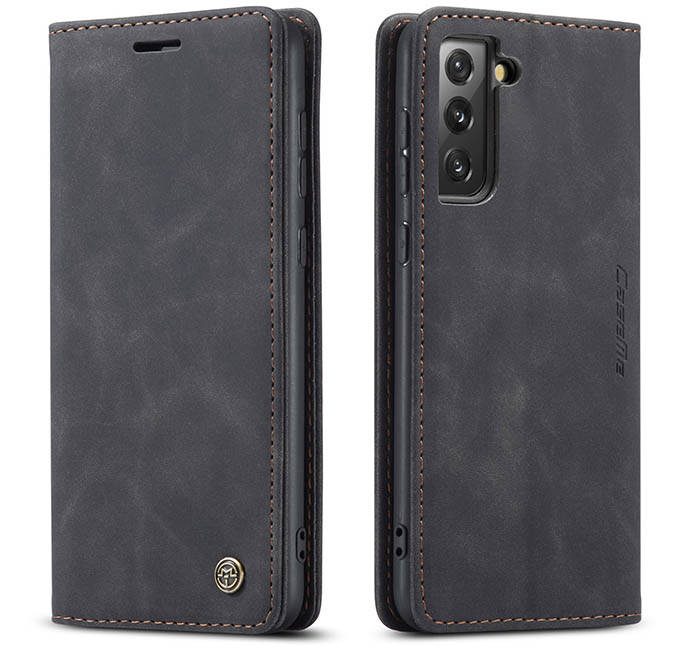 CaseMe Samsung Galaxy S21 Wallet Kickstand Magnetic Flip Leather Case