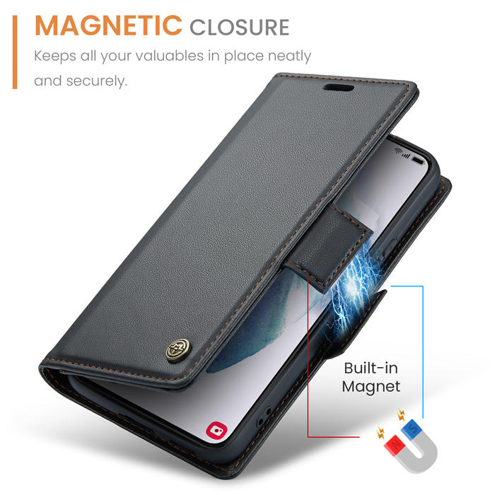 CaseMe Samsung Galaxy S21 Plus Wallet RFID Blocking Magnetic Buckle Case