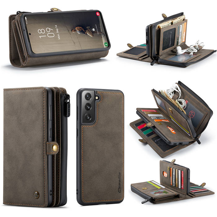 CaseMe Samsung Galaxy S21 FE Multi-Functional Wallet Case Coffee