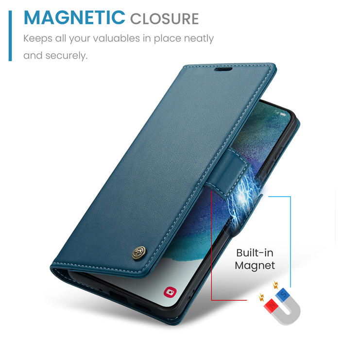 CaseMe Samsung Galaxy S21 FE Wallet RFID Blocking Magnetic Buckle Case