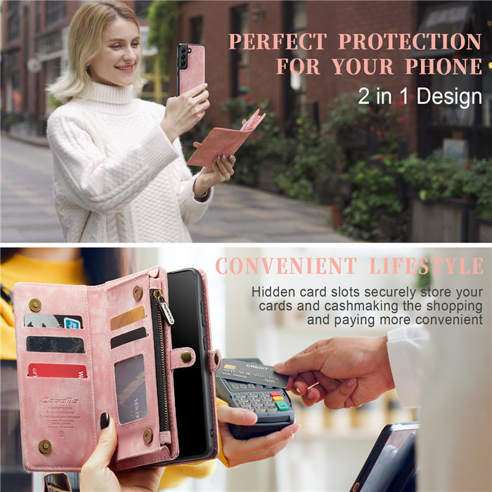 CaseMe Samsung Galaxy S21 Wallet Case with Wrist Strap