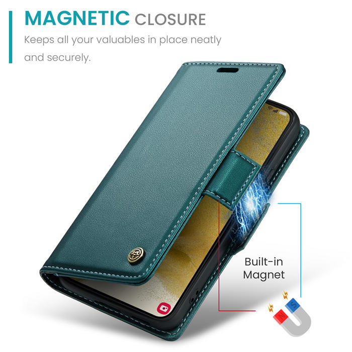 CaseMe Samsung Galaxy S22 Plus Wallet RFID Blocking Magnetic Buckle Case