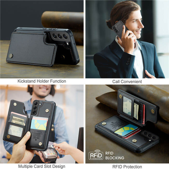 CaseMe Samsung Galaxy S22 Plus RFID Blocking Card Holder Case