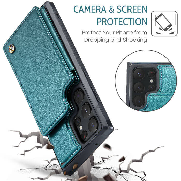 CaseMe Samsung Galaxy S22 Ultra RFID Blocking Card Holder Case