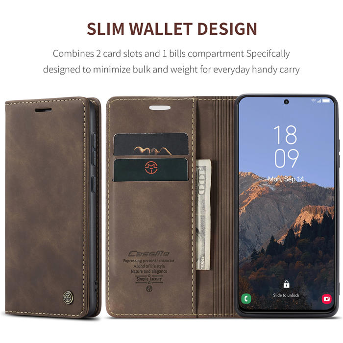 CaseMe Samsung Galaxy S23 Wallet Kickstand Magnetic Case