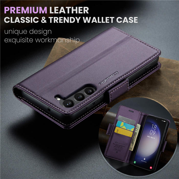 CaseMe Samsung Galaxy S23 Wallet RFID Blocking Magnetic Buckle Case