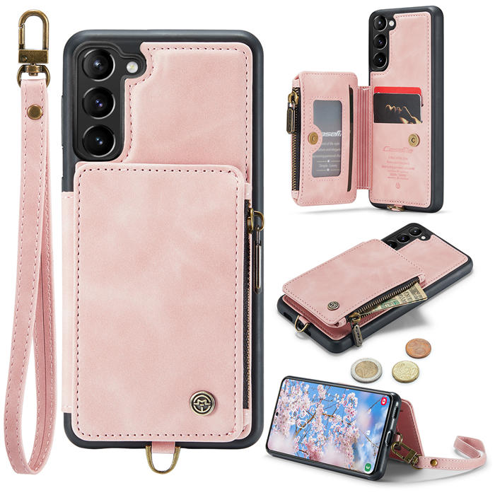 CaseMe Samsung Galaxy S23 Plus Wallet RFID Blocking Case Pink