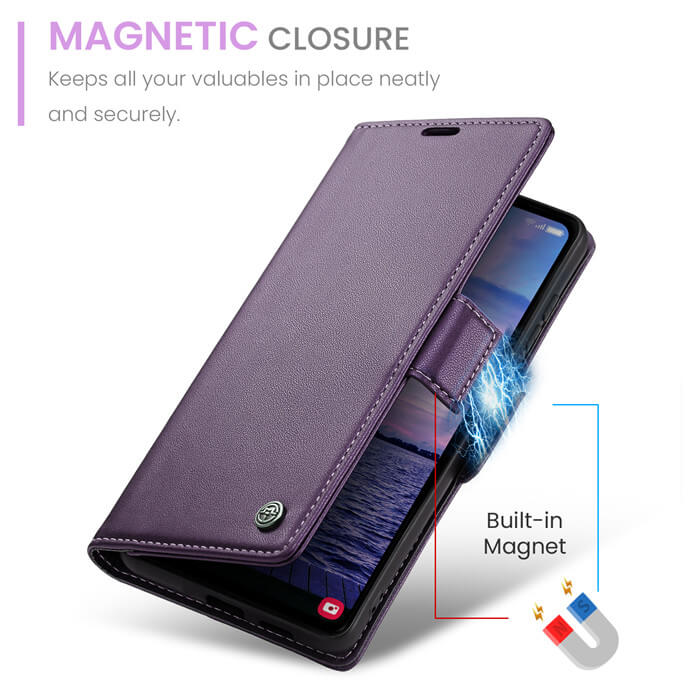 CaseMe Samsung Galaxy S23 FE Wallet RFID Blocking Case