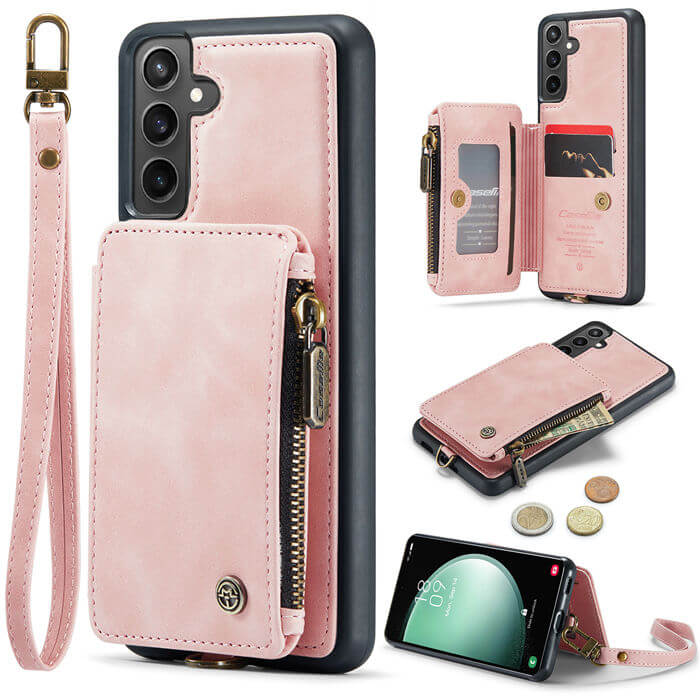 CaseMe Samsung Galaxy S23 FE Wallet RFID Blocking Case Pink