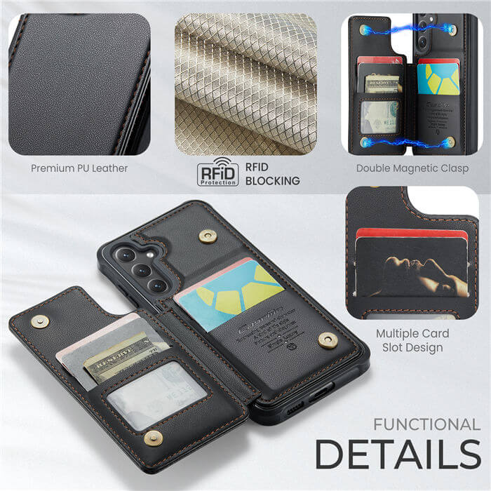 CaseMe Samsung Galaxy S23 FE RFID Blocking Card Holder Case