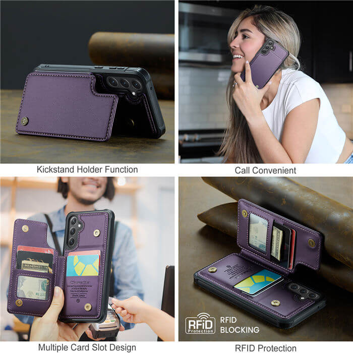 CaseMe Samsung Galaxy S23 FE RFID Blocking Card Holder Case
