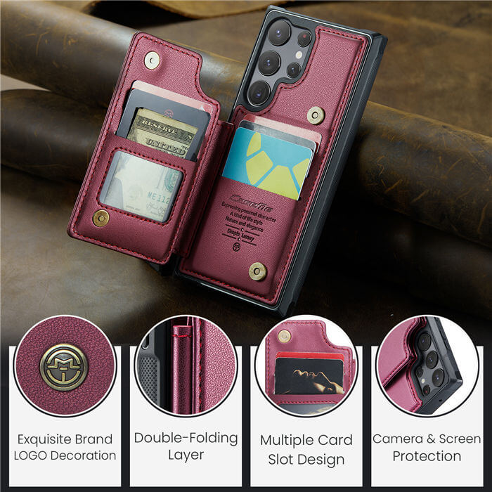 CaseMe Samsung Galaxy S23 Ultra RFID Blocking Card Holder Case