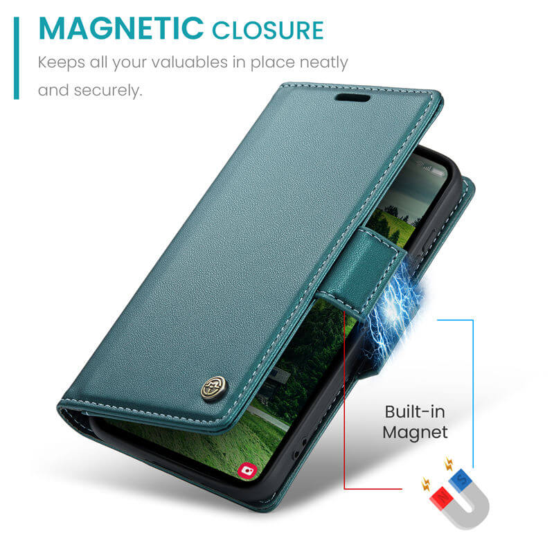 CaseMe Samsung Galaxy S24 Wallet RFID Blocking Case