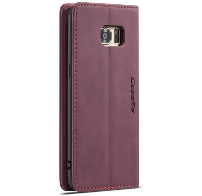 CaseMe Samsung Galaxy S7 Edge Wallet Kickstand Magnetic Flip Leather Case