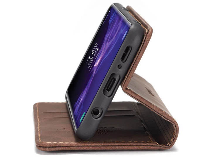 CaseMe Samsung Galaxy S9 Wallet Kickstand Magnetic Flip Leather Case