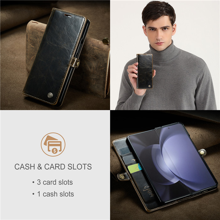 CaseMe Samsung Galaxy Z Fold5 Luxury Wallet Magnetic Case