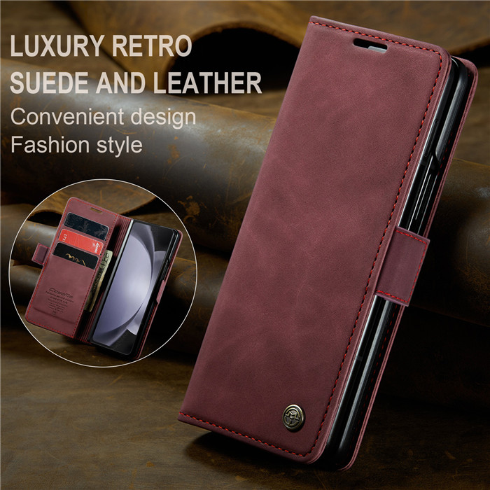 CaseMe Samsung Galaxy Z Fold5 5G Wallet Suede Leather Case