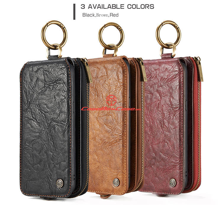 CaseMe iPhone 6 Zipper Wallet Magnetic Detachable Flip Leather Case