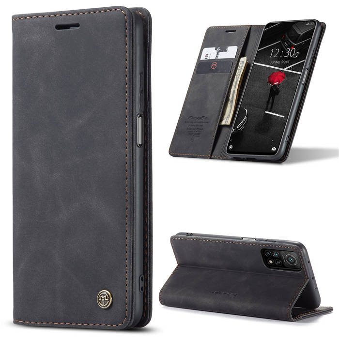 CaseMe Xiaomi Mi 10T/10T Pro Wallet Stand Magnetic Case Black