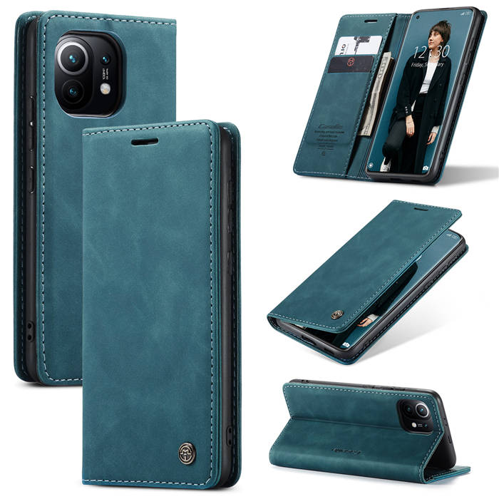 CaseMe Xiaomi Mi 11 Wallet Kickstand Magnetic Case Blue