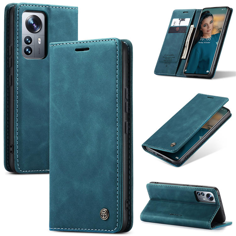 CaseMe Xiaomi 12 Pro Wallet Kickstand Magnetic Case Blue
