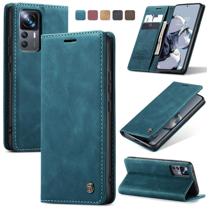 CaseMe Xiaomi 12T/12T Pro Wallet Kickstand Magnetic Flip Case Blue