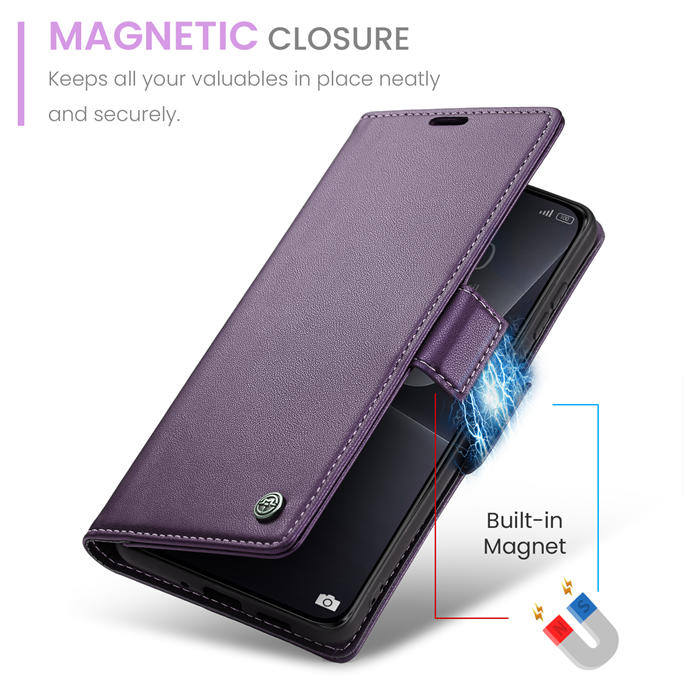 CaseMe Xiaomi 13 Wallet RFID Blocking Magnetic Buckle Case