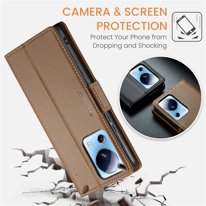 CaseMe Xiaomi 13 Lite Wallet RFID Blocking Magnetic Buckle Case