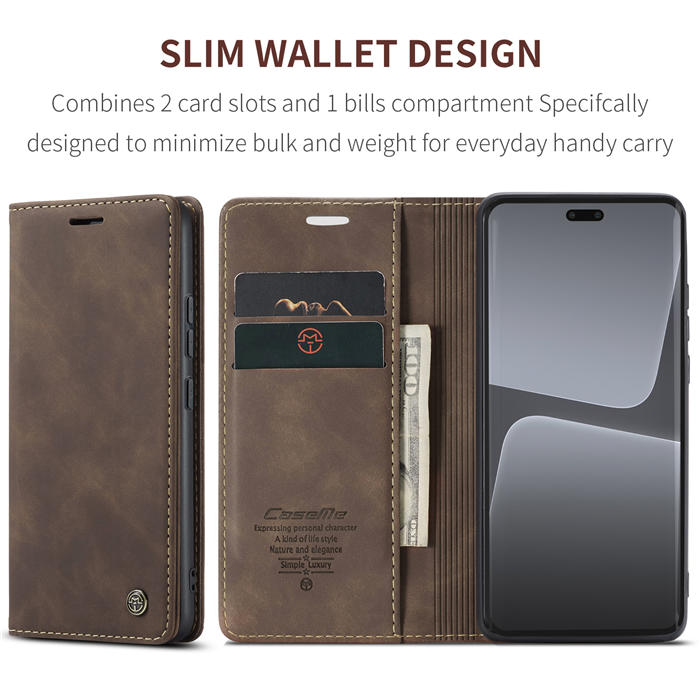 CaseMe Xiaomi 13 Lite Wallet Suede Leather Case