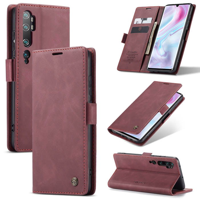 CaseMe Xiaomi Mi Note 10/Note 10 Pro Wallet Kickstand Case Red